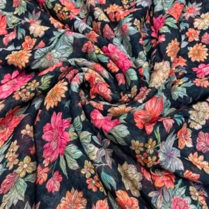 Vintage Blossom Printed Viscose Georgette