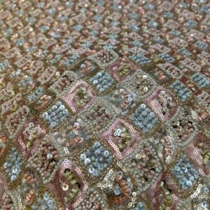 Embroidered Tissue With Bead Work